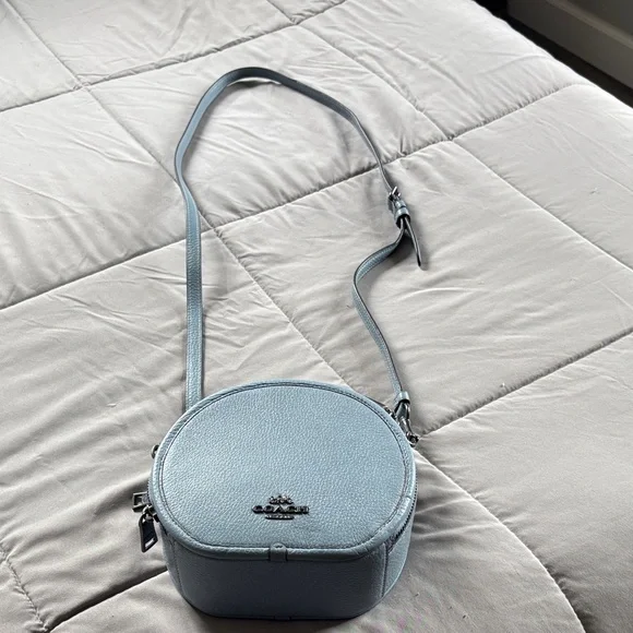 Coach Light Blue Round Leather Mini Crossbody - Picture 7 of 7